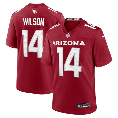 Men's Arizona Cardinals #14 Michael Wilson Cardinal Team Game Jersey